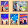 applique murale à led avec votre nom, anime japonais, décoration de chambre à coucher, lampe de nuit de bureau, ornements de cadre photo, cadeaux de dessin animé pour un ami