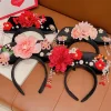 antique fleur style chinois chapeaux arc perle style ancien bandeau gland princesse cheveux cerceau hanfu pince à cheveux femmes