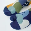 chaussettes jacquard colorées à deux orteils pour femmes, en coton peigné, douces et respirantes, à bout fendu, amusantes et chics, tabi