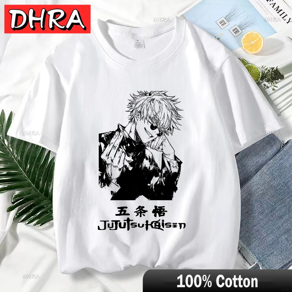 anime japonais jujutsu kaisen t shirt pour hommes gojo satoru impression graphique t shirts unisexe harajuku mode décontracté femmes mignon t shirt anime japonais jujutsu kaisen t shirt pour hommes gojo satoru impression graphique t shirts unisexe harajuku mode décontracté femmes mignon t shirt