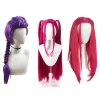 tresses violettes pour filles, extensions de cheveux longs rumi, perruque de cosplay pour fête sur scène, costume d'halloween pour enfants