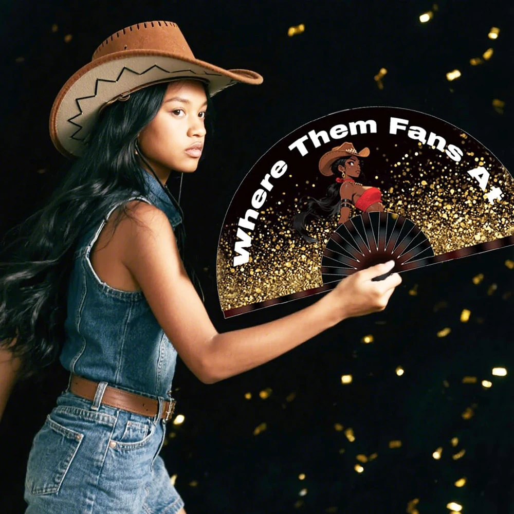 Éventail à main de danse de ligne occidentale où les fans à clack fan cowgirl clacking popping fan pour la danse de campagne Éventails pliants de 26 pouces Éventail à main de danse de ligne occidentale où les fans à clack fan cowgirl clacking popping fan pour la danse de campagne Éventails pliants de 26 pouces