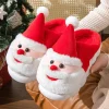 pantoufles de maison santa antidérapantes à fond épais pour hommes et femmes, pantoufles de noël d'automne et d'hiver, nouvelle tendance 2025