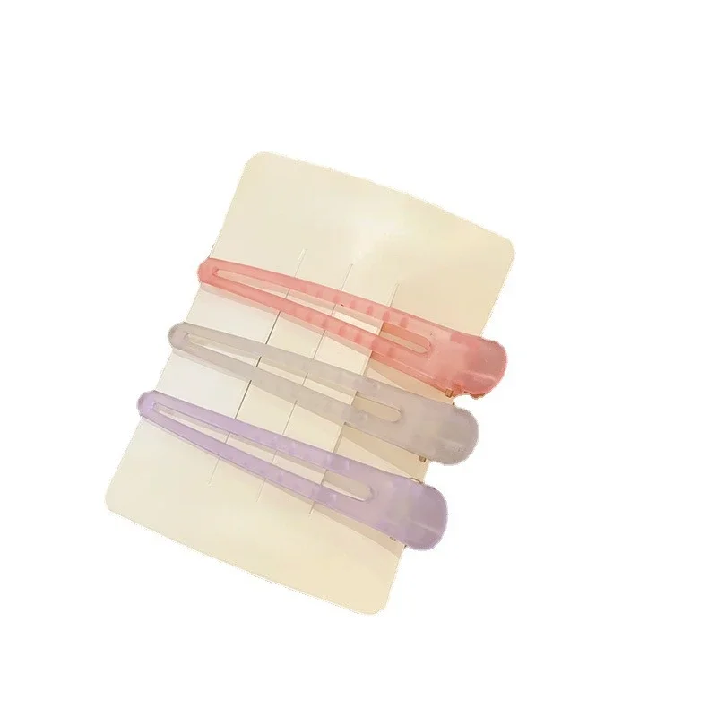 Épingles à cheveux colorées, 2 pièces, pince à bec de canard givré, frange à la mode, épingles à cheveux, barrettes, accessoires pour couvre chef Épingles à cheveux colorées, 2 pièces, pince à bec de canard givré, frange à la mode, épingles à cheveux, barrettes, accessoires pour couvre chef