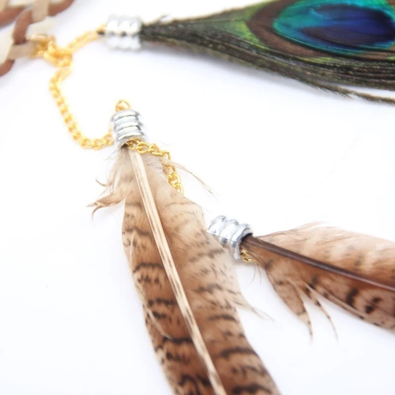 bandeau en plumes pour festival, style boho, coiffure en plumes, hippie, accessoires pour cheveux indiens pour filles bandeau en plumes pour festival, style boho, coiffure en plumes, hippie, accessoires pour cheveux indiens pour filles