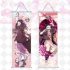 bandai demon slayer kamado nezuko affiche suspendue photo kamado tanjirou défilement papier peint décoration 25*70 cm marchandise anime