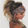 bandana mode vintage large bord imprimé bandeau ethnique cour dames sport bandeau