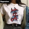 t shirt imprimé animal de dessin animé rétro kawaii, haut ourlé, harajuku, streetwear