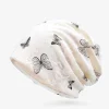 Harajuku trous papillon imprimé bonnets mince Style coréen casquettes de cheveux chaud de haute qualité tricoté chapeau en plein air