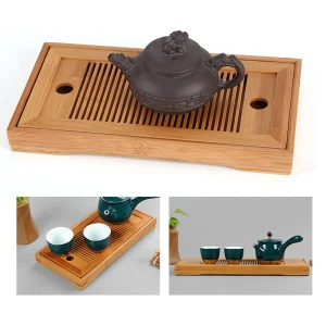 Escalette de table à thé en bambou, 25x14x3cm, planche à thé chinoise, vidange d’eau, accessoires de service à thé ménagers, haute qualité Escalette de table à thé en bambou, 25x14x3cm, planche à thé chinoise, vidange d’eau, accessoires de service à thé ménagers, haute qualité