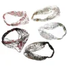 femmes à large bord lavage du visage coréen broderie dentelle bandeau de cheveux coiffure cheveux accessoires turban bandeau