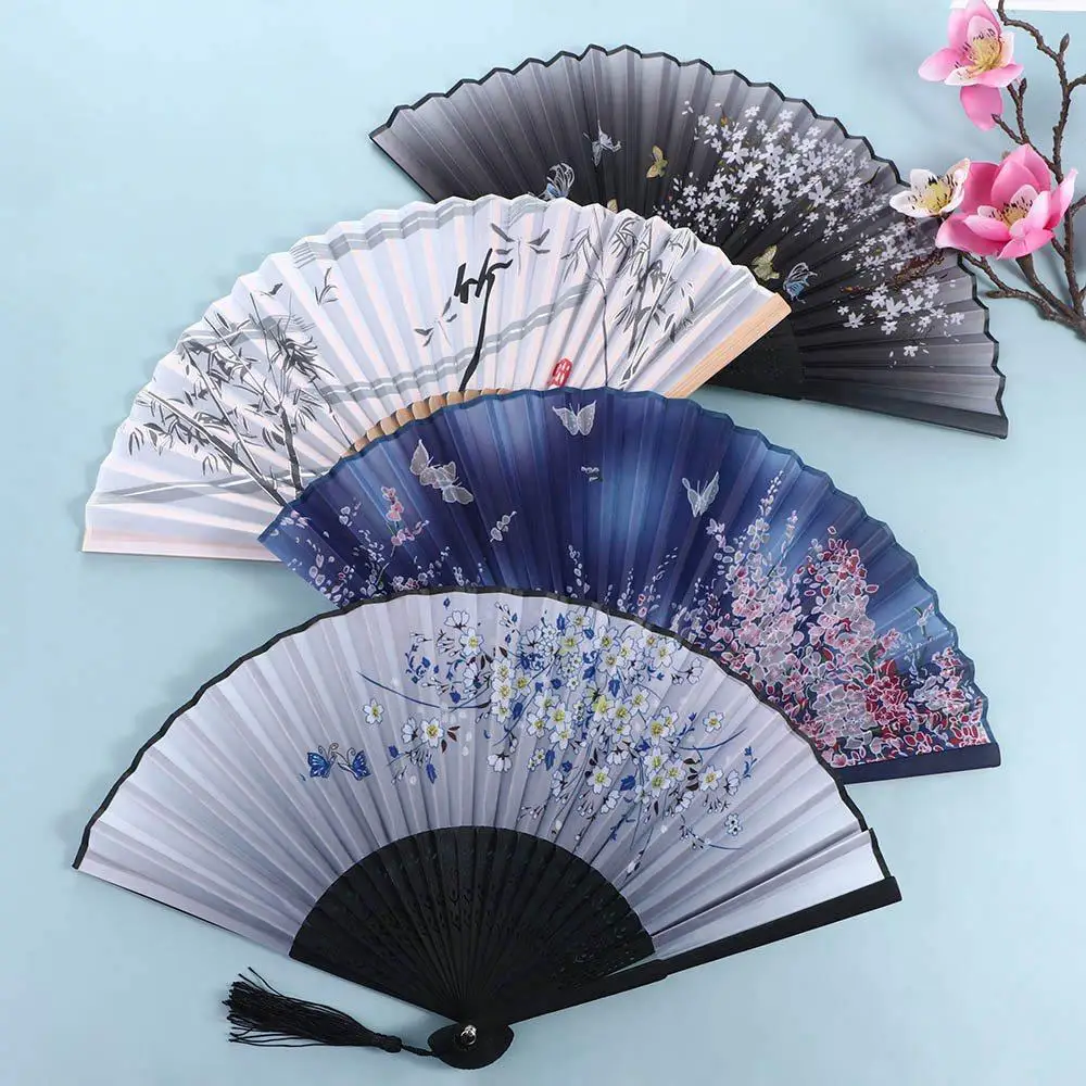 soie art artisanat japonais pliant bambou à main à main ventilateur de fleur photo accessoire outil danse à main éventail en soie pliant ventilateur soie art artisanat japonais pliant bambou à main à main ventilateur de fleur photo accessoire outil danse à main éventail en soie pliant ventilateur