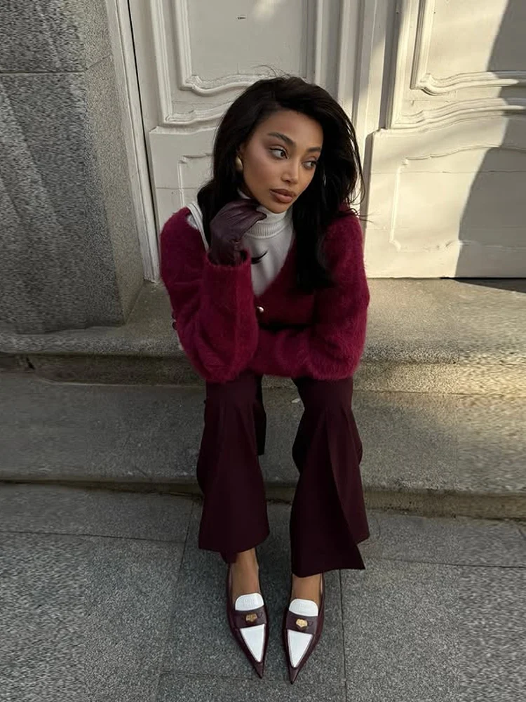Homair femmes pull avec écharpe gris manches longues col en v simple boutonnage femme Cardigan 2025 automne mode confortable dame tricots Homair femmes pull avec écharpe gris manches longues col en v simple boutonnage femme Cardigan 2025 automne mode confortable dame tricots