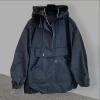 Veste à capuche à manches longues pour hommes, manteau décontracté, grande poche, vêtements hip-hop, sourire, patchwork, adt Veste à capuche à manches longues pour hommes, manteau décontracté, grande poche, vêtements hip-hop, sourire, patchwork, adt