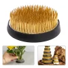 ikebana kenzan japonais, longue aiguille, fleur grenouille, support de base de fleur, aiguille en laiton, outils fixes, insert floral, arrangement d'art