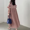 Robe japonaise robe longue plissée ample pour femmes Robe japonaise robe longue plissée ample pour femmes