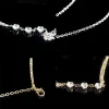 or femmes accessoires simple chaîne plage harnais pendentif collier bikini croisé taille ventre harnais corps chaîne collier