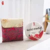 sac à gâteau au thé pu'er en coton et lin fait à la main avec couvercle rabattable et boucle faite à la main, emballage portable résistant à l'humidité, sac cadeau pour thé cere