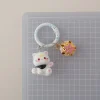 kawaii cartton chat porte clés doux sakura cloche pendentif téléphone chaîne porte clés couple sac charme bijoux pour femmes filles petit cadeau