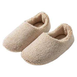 Pantoufles en peluche pour femmes, chaussures de maison de chambre à coucher, pantoufles d&rsquo;intérieur confortables à dos fermé, pantoufles de maison pelucheuses antidérapantes pour intérieur et extérieur