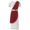 tunique empereur romain pour hommes, robe à manches courtes, costume de dieu grec, halloween, cosplay, gladiateur, chevalier médiéval, guerrier, tenues de cosplay