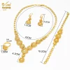 aniid – ensemble de bijoux de mariée indiens, collier et boucles d'oreilles de dubaï pour femmes, couleur or 24 carats, bijoux africains, cadeau de fête de demoiselle d'honneur