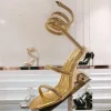 sandales à enroulement en forme de salle de rinçage pour femmes, chaussures à talons hauts, gladiateur, parker ouvert, robe de soirée, mode estivale, style étrange