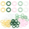 Bague en verre Imitation Jade au chalumeau de haute qualité, 10 pièces/lot, bague en verre coloré pour femmes et filles, fabrication de bijoux, accessoires de bague DIY