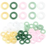 Bague en verre Imitation Jade au chalumeau de haute qualité, 10 pièces/lot, bague en verre coloré pour femmes et filles, fabrication de bijoux, accessoires de bague DIY Bague en verre Imitation Jade au chalumeau de haute qualité, 10 pièces/lot, bague en verre coloré pour femmes et filles, fabrication de bijoux, accessoires de bague DIY