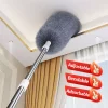 Plumeau pliable rétractable pour la maison – Plumeau lavable en fibre sans perte, idéal pour la poussière sous le lit et les tissus d&rsquo;araignées