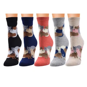 Chaussettes en coton de style Harajuku japonais pour femmes, chat de dessin animé mignon, mode sud-coréenne, femme créative, heureux, rue Chaussettes en coton de style Harajuku japonais pour femmes, chat de dessin animé mignon, mode sud-coréenne, femme créative, heureux, rue