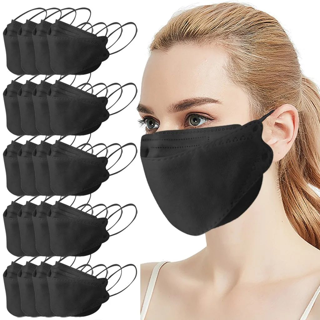 Masque facial noir jetable non tissé 3 couches filtre anti-poussière respirant gaze Protection masque buccal Mascarillas 10 pièces Masque facial noir jetable non tissé 3 couches filtre anti-poussière respirant gaze Protection masque buccal Mascarillas 10 pièces