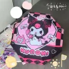 sanrio kawaii kuromi parasol entièrement automatique parasol my melody anime dessin animé doux exquis manuel pliable parapluies
