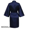 robe de mariée d'équipe de fête de mariage avec lettres noires, pyjama kimono en satin, peignoir de demoiselle d'honneur sp2000