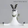statue de renne de noël en résine artisanale, décoration de vacances festive pour la maison, le bureau, le meuble tv et le bureau, décoration de noël de renne