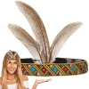 Bandeau pour cheveux pour fête, couvre-chef pour femmes, accessoire de coiffure à clapet, couvre-chef de Costume, maquillage indien pour enfant