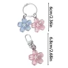 1xsweet jelly document sakura keychain pendant, creative lovely flower keyring, cute fashion, backpack, face ornaments, couple gifts