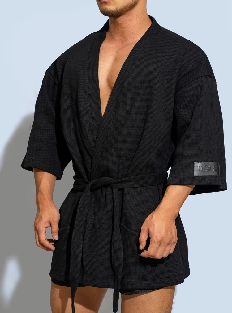 peignoir pour hommes mode basique modal confortable 100% coton pyjama mâle décontracté maison robes de bain peignoir pour hommes mode basique modal confortable 100% coton pyjama mâle décontracté maison robes de bain