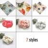 mouchoir japonais furoshiki double face imprimé floral, tissu d'emballage cadeau bento, couverture carrée anti poussière, nappe, 70x1 0/90x90cm