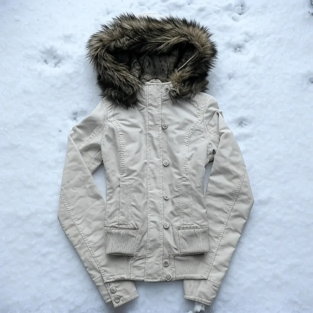 Veste gothique à capuche doublée de fourrure Vintage Y2K pour femme, manteau blanc avec fermeture éclair et boutons avec bordure en fausse fourrure, manteaux chauds décontractés à la mode