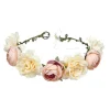 couronne florale bohème pour filles, bandeau de sauna floral, couronne de fleurs de mariage, guirxiété de mariée, couronne de princesse, coiffure, accessoires pour cheveux, mode de fête