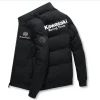 veste épaisse de style kawazaki, veste chaude en coton, manteau de sport d'hiver décontracté, veste coupe vent debout