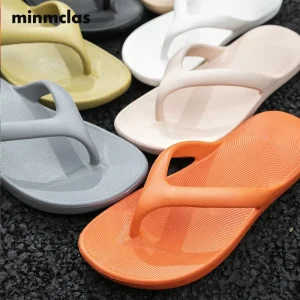 MInmclas femmes tongs nouveau Style pantoufles femme ameublement extérieur Simple été pantoufles Couple EVA pantoufles