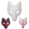 Masque de renard, masques de mascarade d&rsquo;animaux à faire soi-même, accessoire de Costume de Cosplay de loup pour fête d&rsquo;halloween à peindre