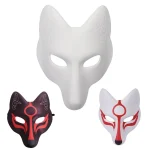 Masque de renard, masques de mascarade d’animaux à faire soi-même, accessoire de Costume de Cosplay de loup pour fête d’halloween à peindre Masque de renard, masques de mascarade d’animaux à faire soi-même, accessoire de Costume de Cosplay de loup pour fête d’halloween à peindre