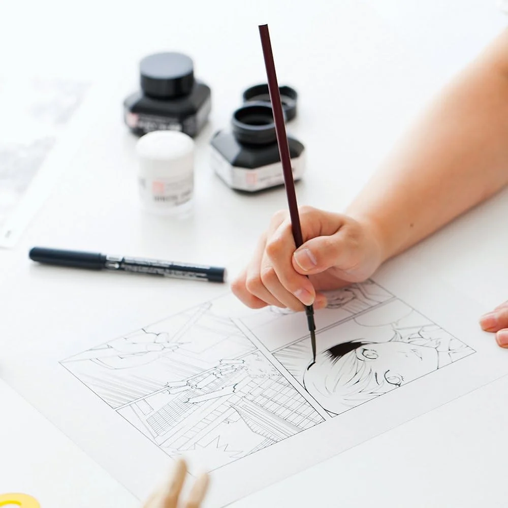japon kuretake zig menso pinceau de calligraphie dessiniste, peinture à l'aquarelle, dessin de ligne de bande dessinée et illustration, pointe de cheveux mixte japon kuretake zig menso pinceau de calligraphie dessiniste, peinture à l'aquarelle, dessin de ligne de bande dessinée et illustration, pointe de cheveux mixte