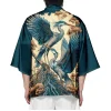 samouraï grue style japonais kimono haori hommes femmes cardigan dragon chinois vêtements traditionnels japonais vêtements asiatiques