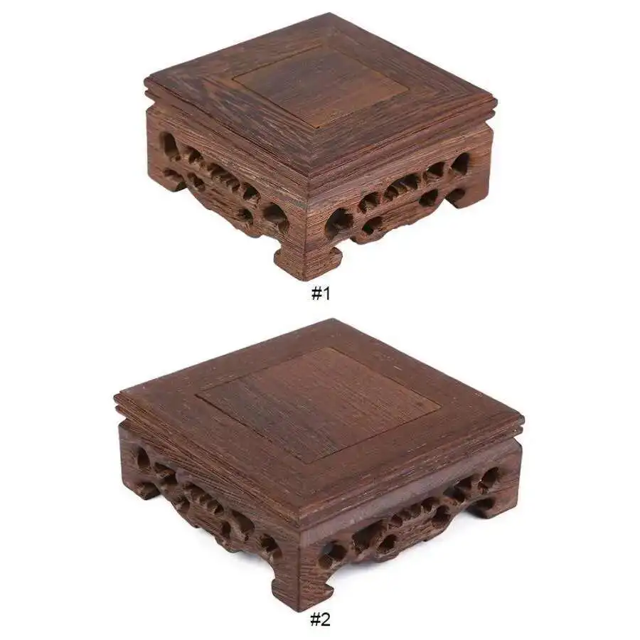 plateau à thé rétro en bois, table délicate, petites bases de théière carrées, décor de vase, socle de bonsaï en bois massif, plateau de service de base en bois plateau à thé rétro en bois, table délicate, petites bases de théière carrées, décor de vase, socle de bonsaï en bois massif, plateau de service de base en bois