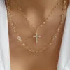 collier ras du cou rétro en pierres précieuses en cristal arc en ciel pour femmes, chaîne de clavicule simple, bijoux, accessoires de vêtements à la mode