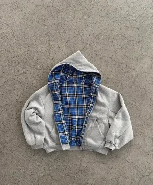 cardigan à capuche avec fermeture éclair à carreaux double face rouge rétro coréen pour hommes et femmes y2k harajuku mode hip hop gothique veste ample décontractée cardigan à capuche avec fermeture éclair à carreaux double face rouge rétro coréen pour hommes et femmes y2k harajuku mode hip hop gothique veste ample décontractée